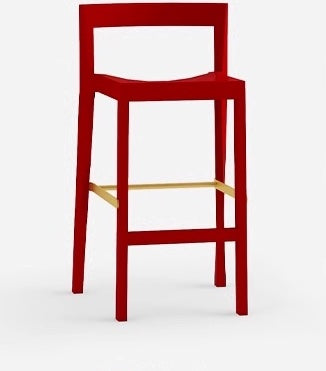 MOBIUS BAR STOOL LITE Chair ziinlife Red