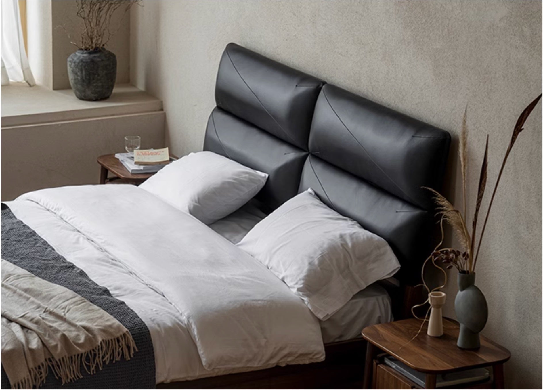 CHOCOLATE BESTIE BED (1.5M) Bed ziinlife Black - Walnut Frame