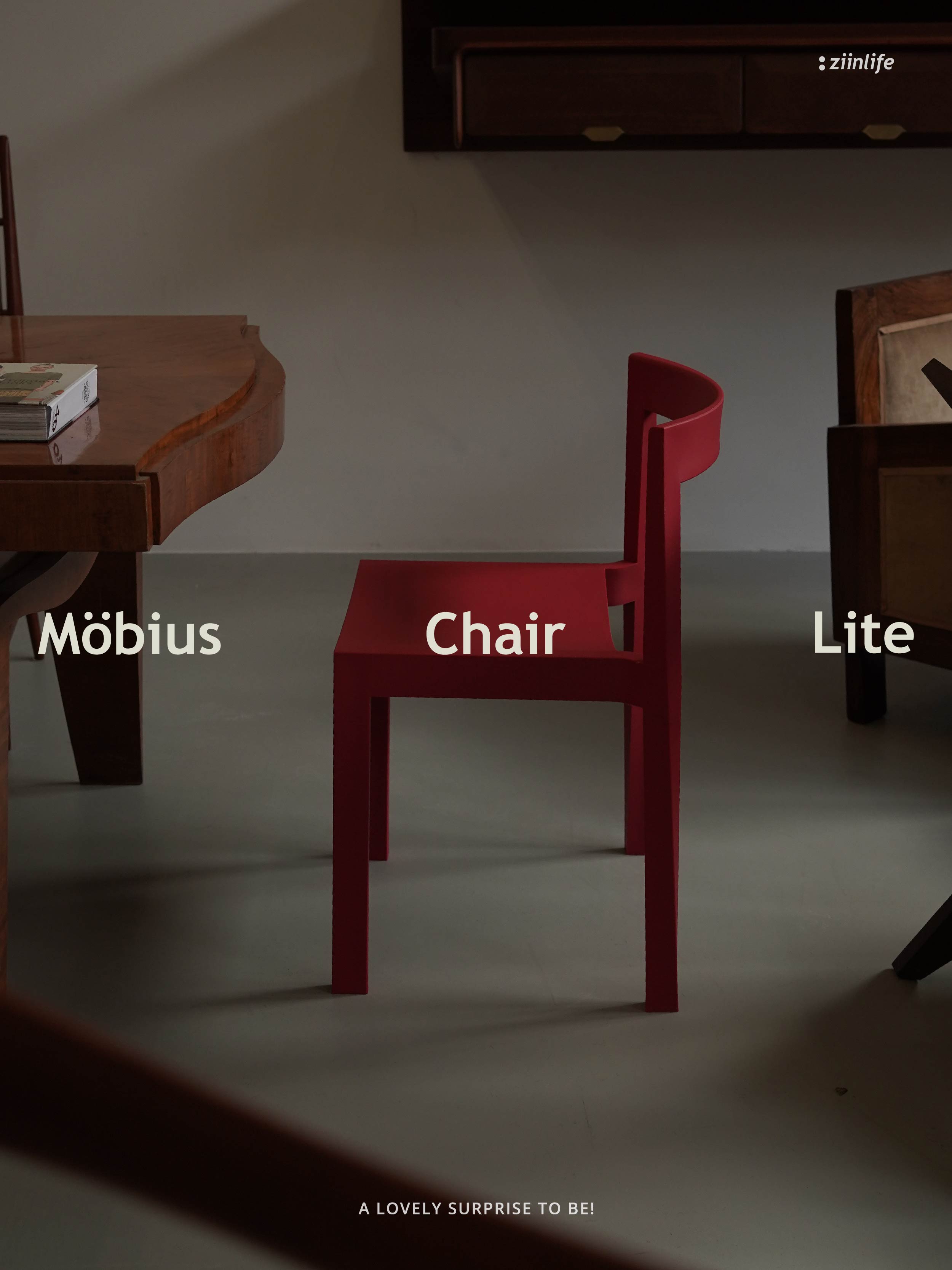 MOBIUS CHAIR LITE  Ziinlife Modern Design Furniture Hong Kong Red