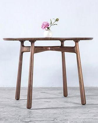 Come-Together Round Table Table ziinlife Natural Walnut